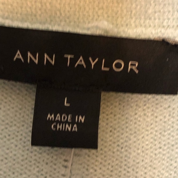 Ann Taylor Women's Seafoam Green Oversize Long V-Neck Sweater Size Large NWT - Picture 4 of 8